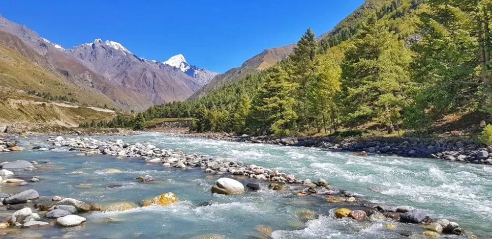 Admire the Baspa River's splendor